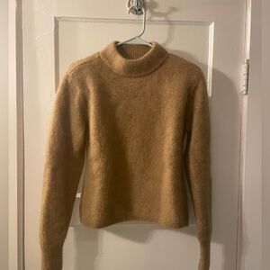 H&M Tan and brown mock neck sweater. Size M. Great condition. Retails for $99.